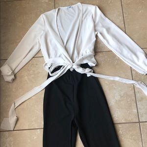 Black white jumpsuit